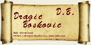 Dragić Bošković vizit kartica